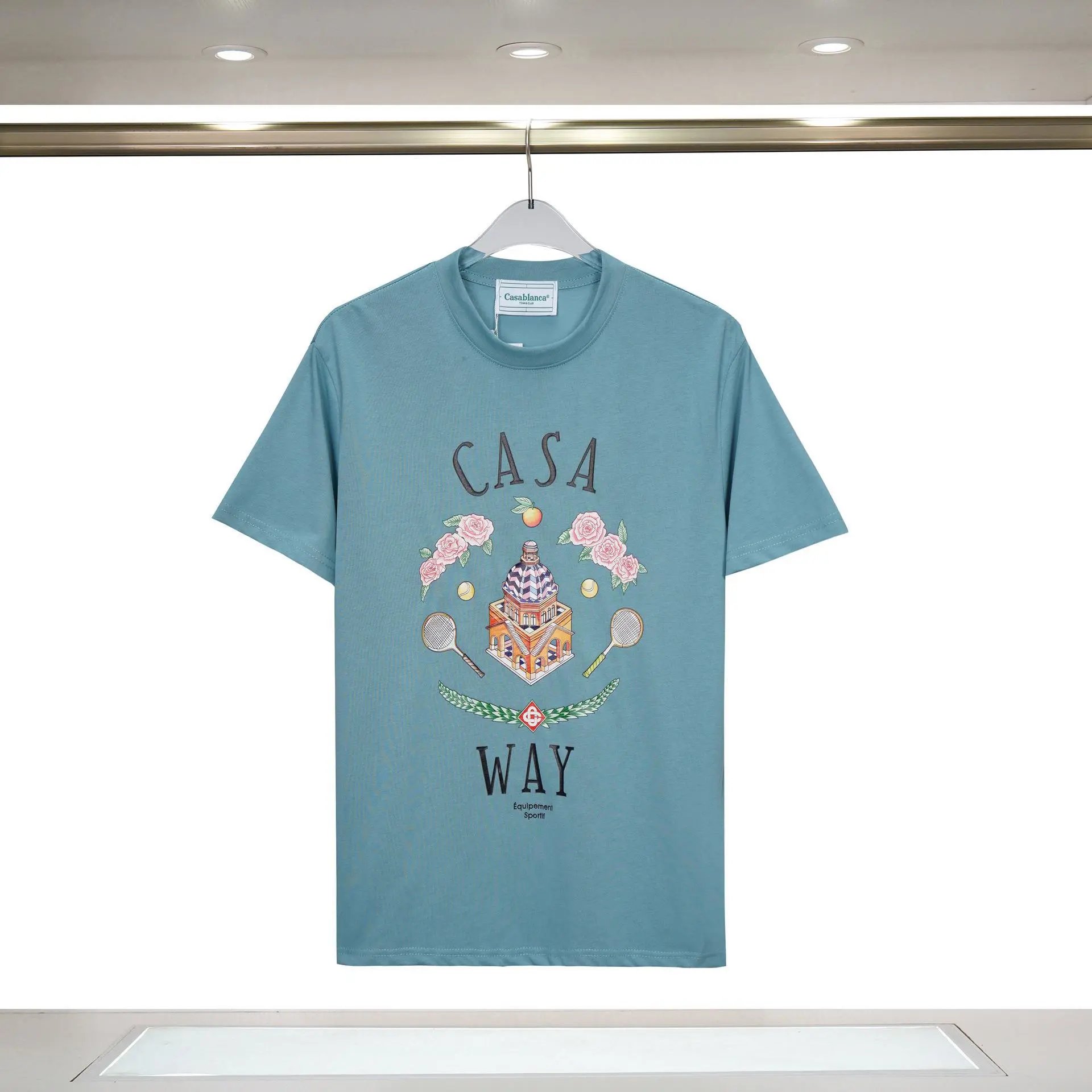 Casa Blanca T-Shirt Aqua Blue