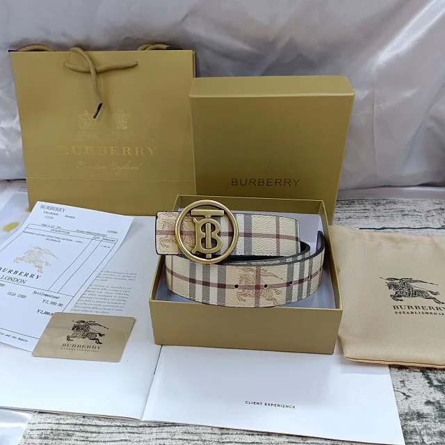 Burberry Belts Check Pattern Equestrian Knight Buckle product detail image 24
