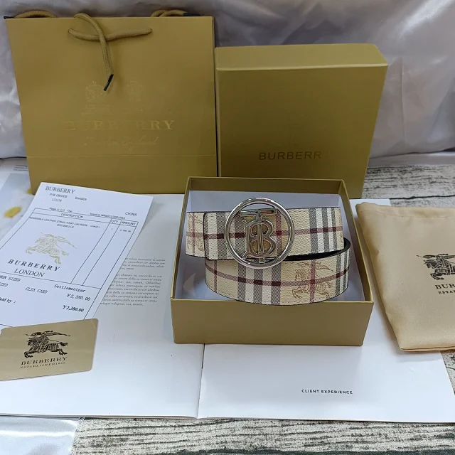 Burberry Belts Check Pattern Equestrian Knight Buckle product detail image 26