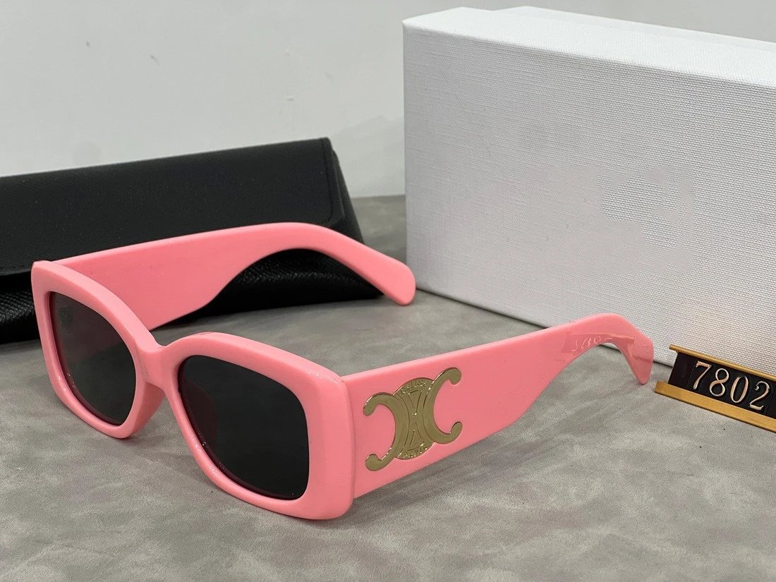 Celine Square Frame Sunglasses Black with Gold Logo - 9