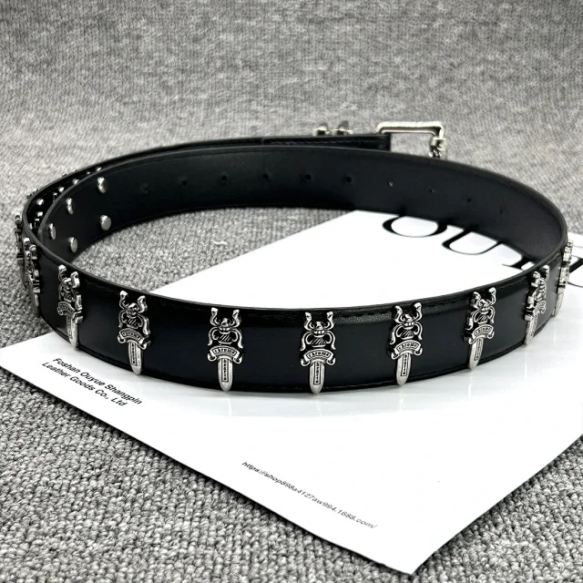 Ouyue Belts Black Belt with Multicolour Cross Appliques and Decorative Buckle product detail image 31