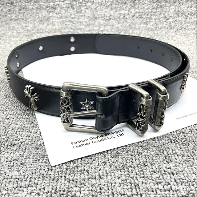 Ouyue Belts Black Belt with Multicolour Cross Appliques and Decorative Buckle product detail image 39