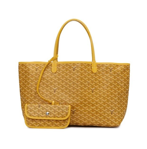 Goyard Saint Louis Tote Black Gray Monogram Canvas Tote Bag - 23