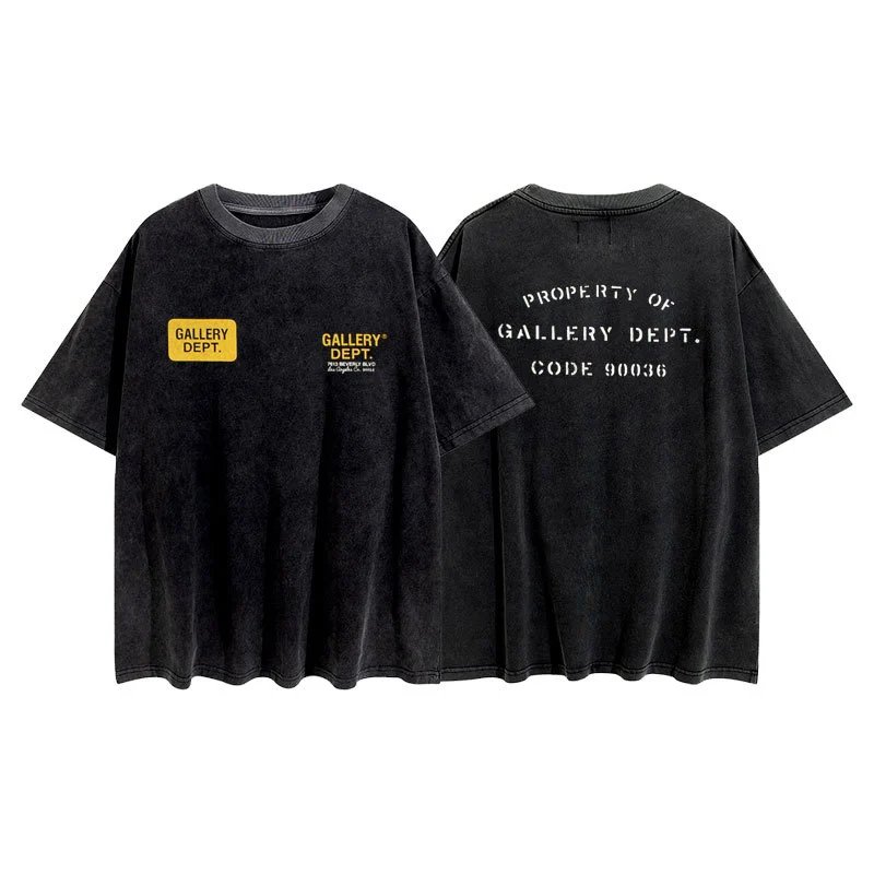 Gallery Dept Artistic Portrait Washed Black T-Shirt - 50