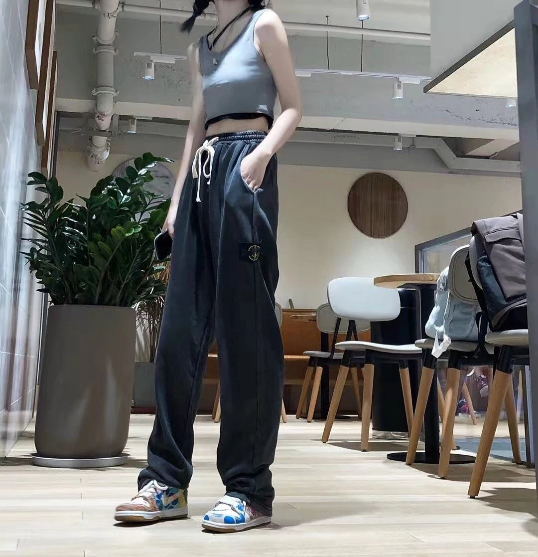 Stone Island Washed Black Sweatpants - 6