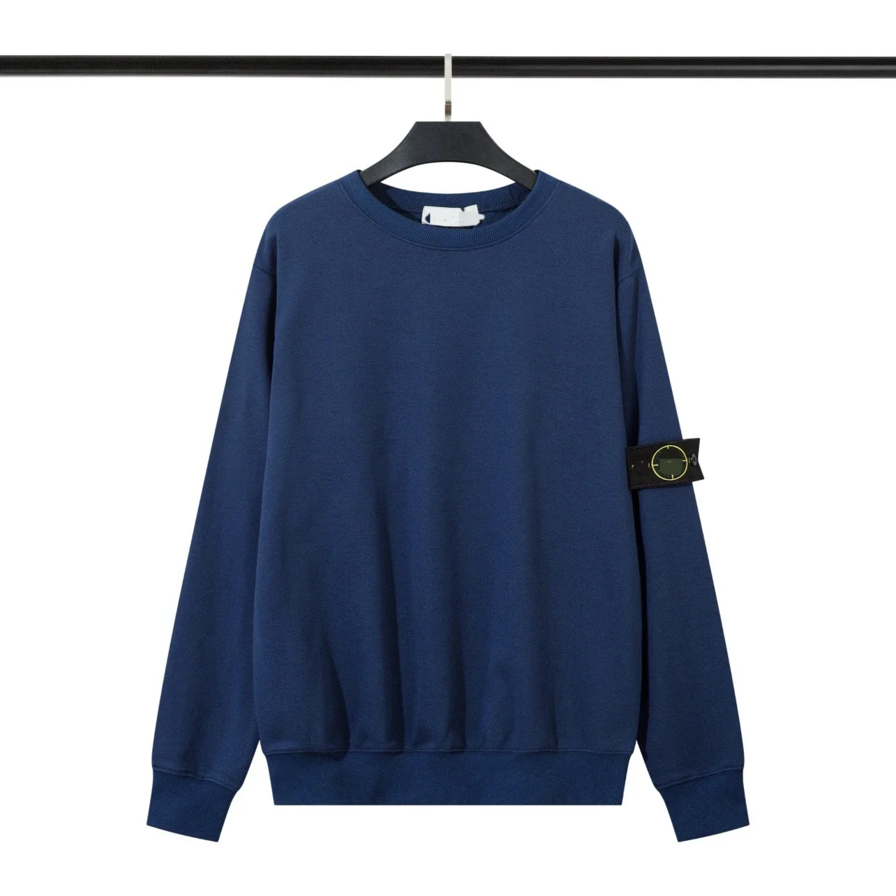 Stone Island Navy Classic Arm Patch Crewneck Sweatshirt