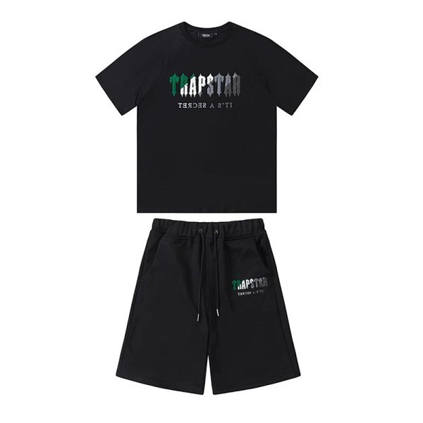 Trapstar Secret Logo Black T-Shirt and Shorts Set Casual Set product listing in Litbuy spreadsheet finds