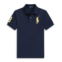 Royal blue with a yellow label