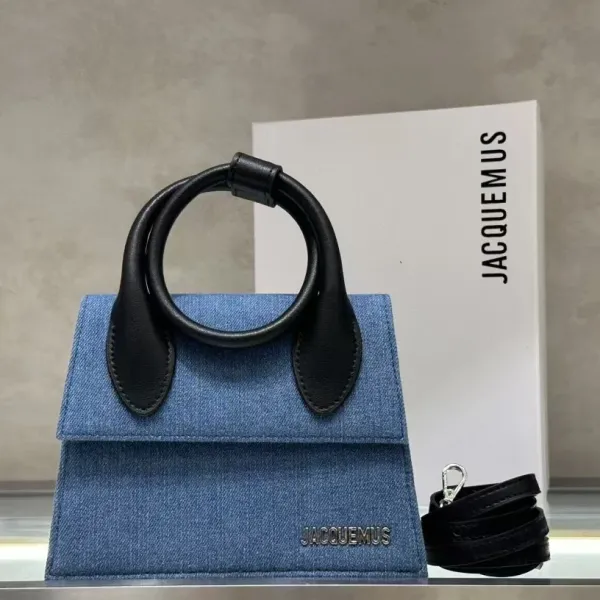 Jacquemus Le Chiquito Denim Blue Shoulder Bag - 4