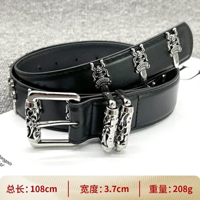 Ouyue Belts Black Belt with Multicolour Cross Appliques and Decorative Buckle product detail image 20