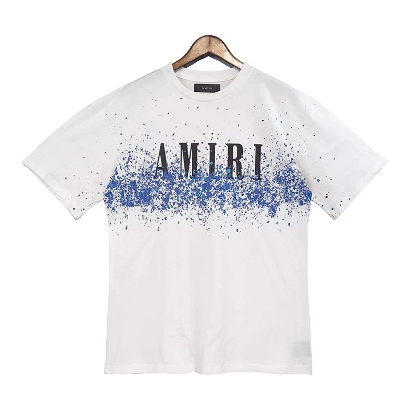 Amiri Paint Splatter Logo Tee White