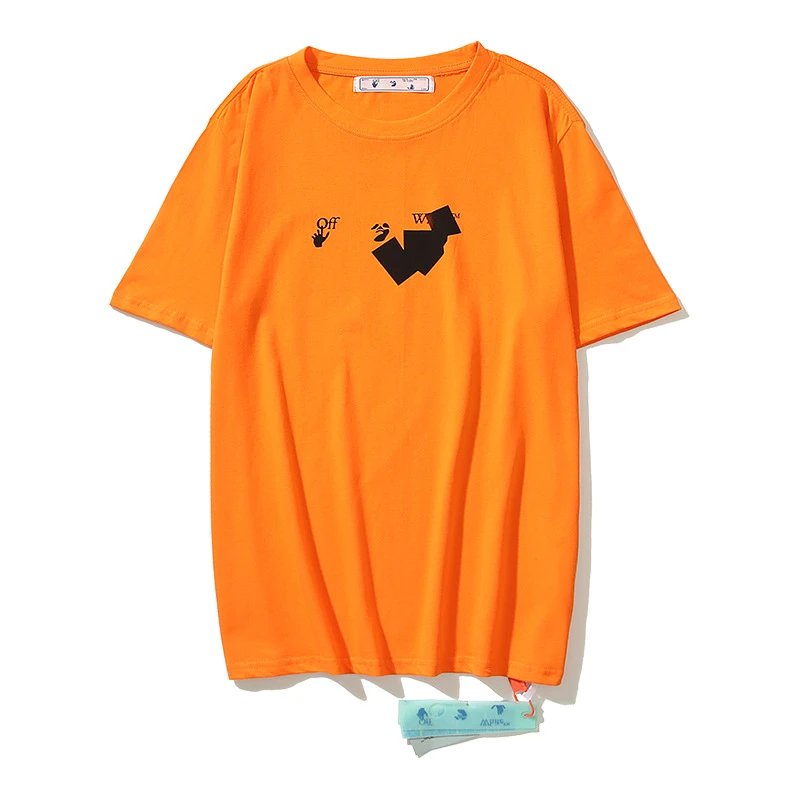 Off-White + Graphic Tee + Orange