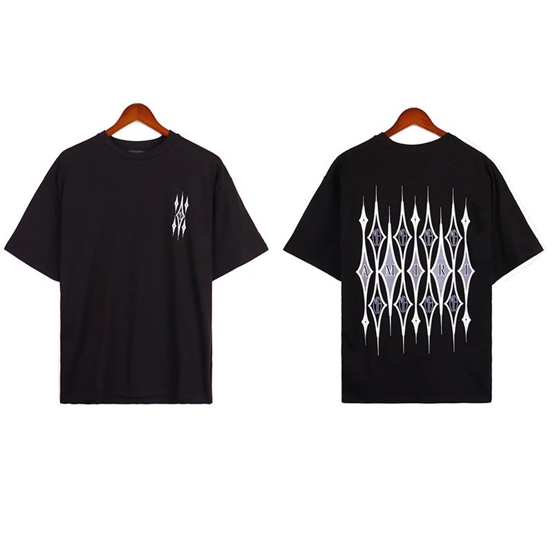 Amiri Crystal Grid Tee Black