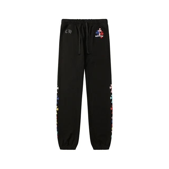 Chrome Hearts Trousers Drawstring jogger sweatpants with graphic prints product detail image 14