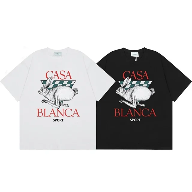 Casablanca T-Shirts Short-Sleeve Graphic Logo T-Shirt product detail image 15