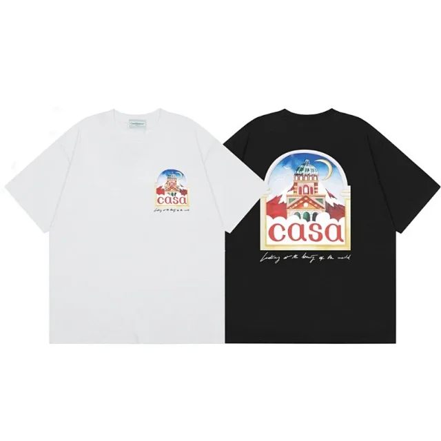 Casablanca T-Shirts Short-Sleeve Graphic Logo T-Shirt product detail image 21