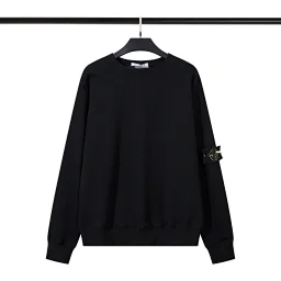 thumbnail for [DX30] solid color crew neck badge long sleeves sweatshirt pullover sweatshirt men's and women's collection