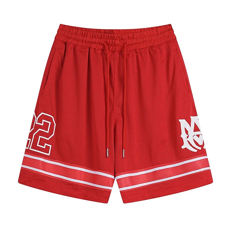 Amiri #22 Mesh Basketball Shorts Red White