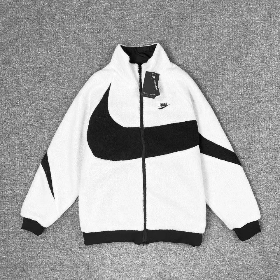 Nike Color-Block Fleece Zip-Up Jacket Black Pink Outerwear - 10