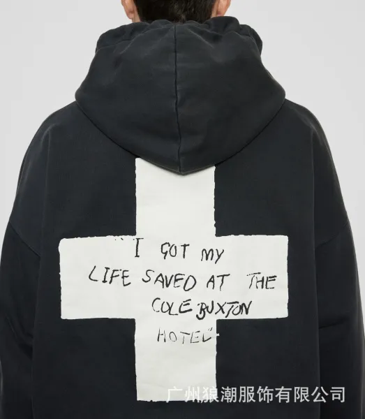 Off-White x The Cole Buxton Hotel Cross Hoodie Black - 1