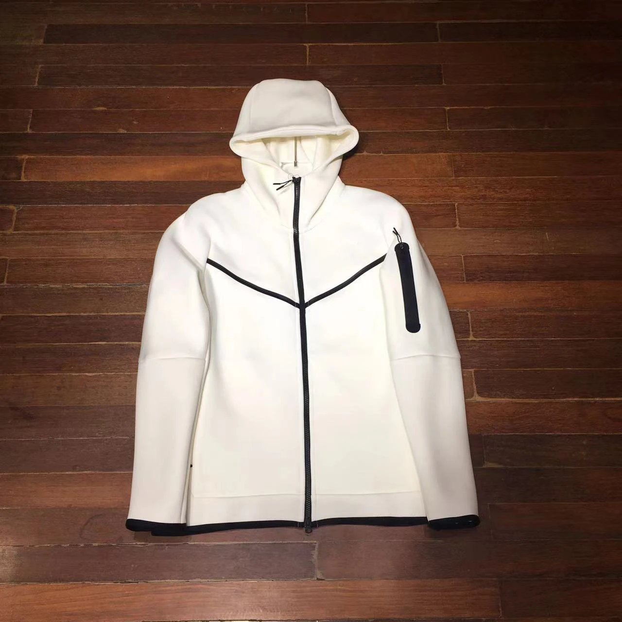 Nike Tech Fleece Hooded Jacket Cement Gray Outerwear - 9