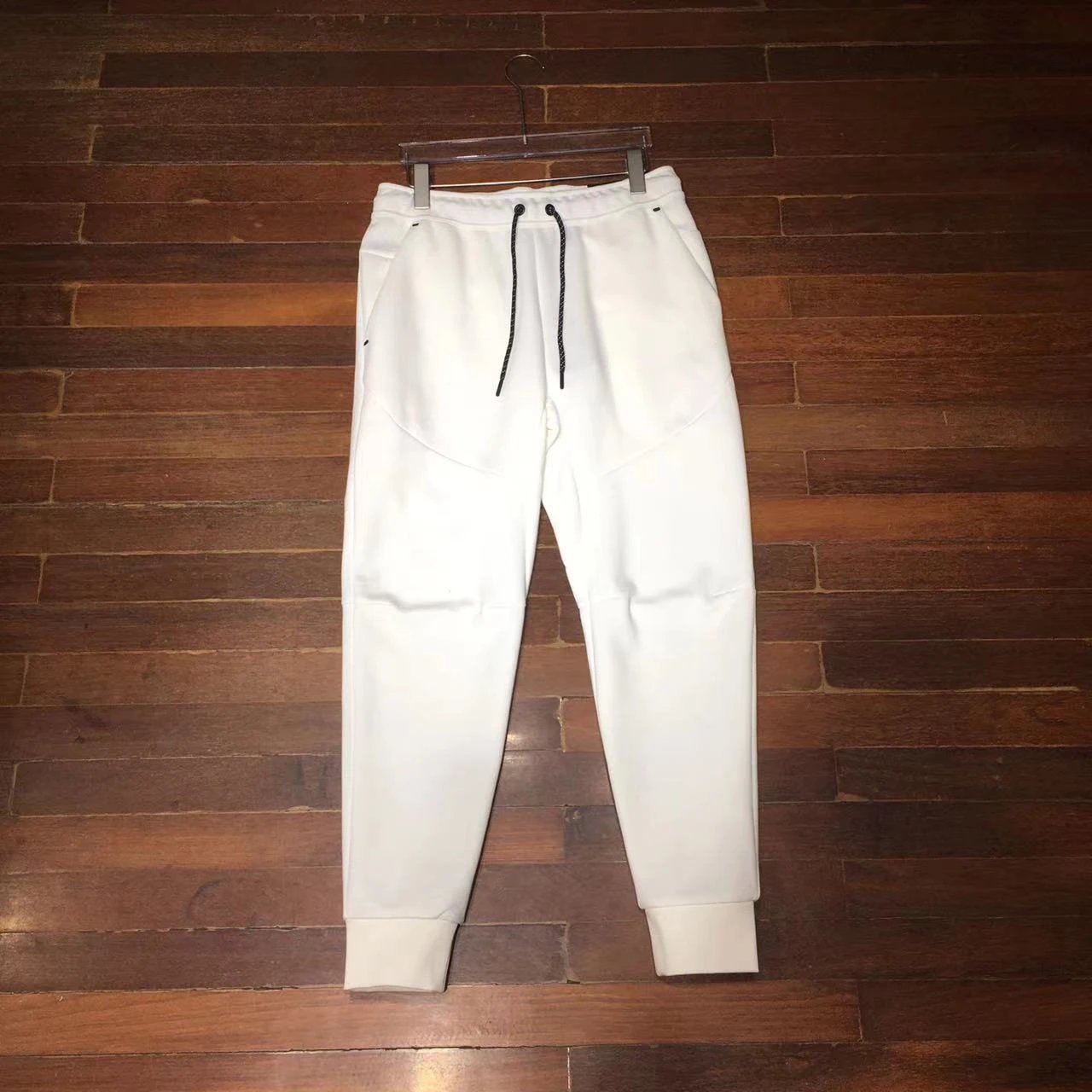 Design Color-Block Jogger Pants White Beige Sweatpants - 3
