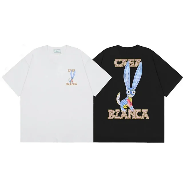 Casablanca T-Shirts Short-Sleeve Graphic Logo T-Shirt product detail image 19
