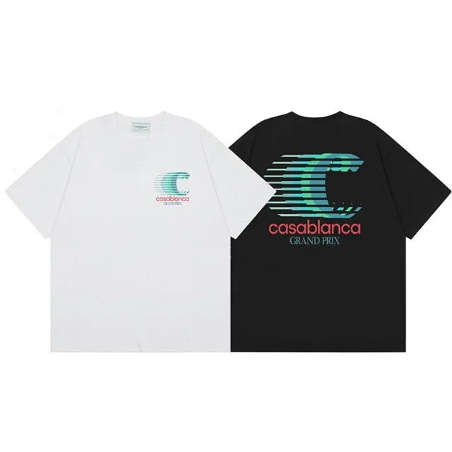 Casablanca T-Shirts Short-Sleeve Graphic Logo T-Shirt product detail image 22