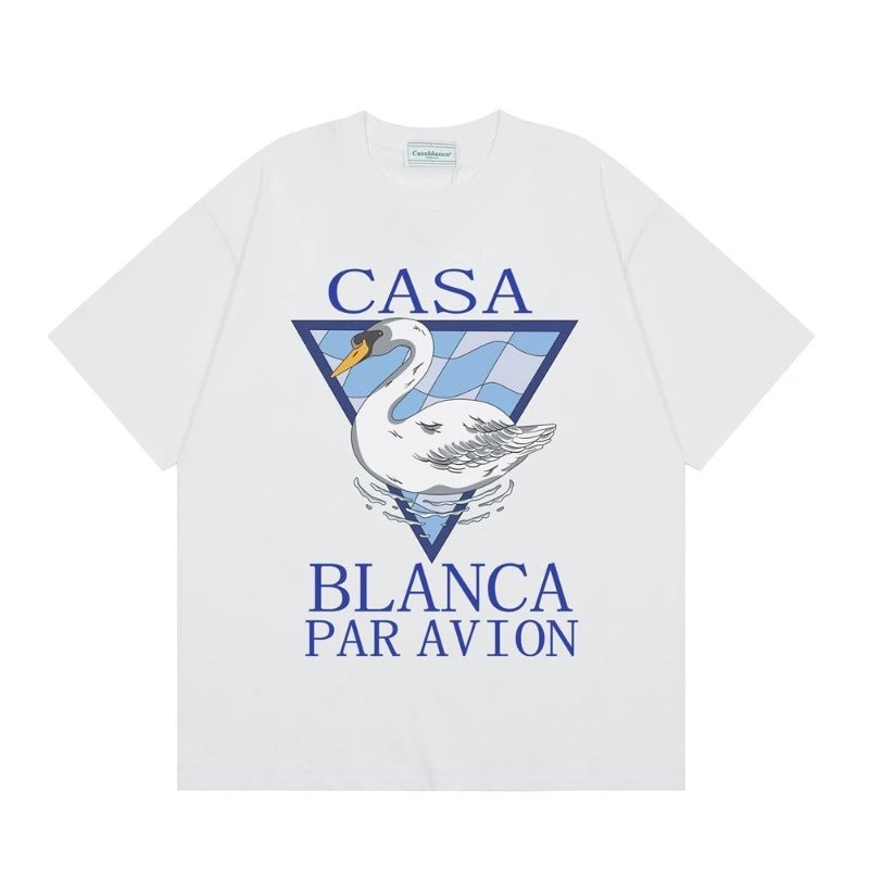 Casablanca Par Avion Swan Tee White