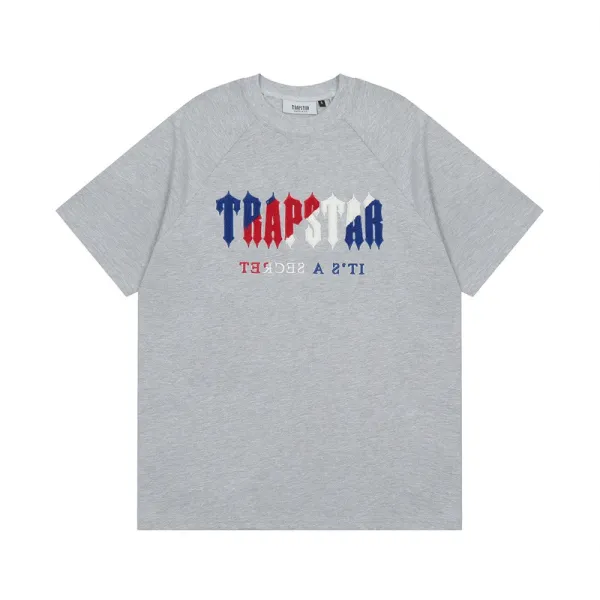 Trapstar Gothic Logo Graphic T-Shirt Gray - 26