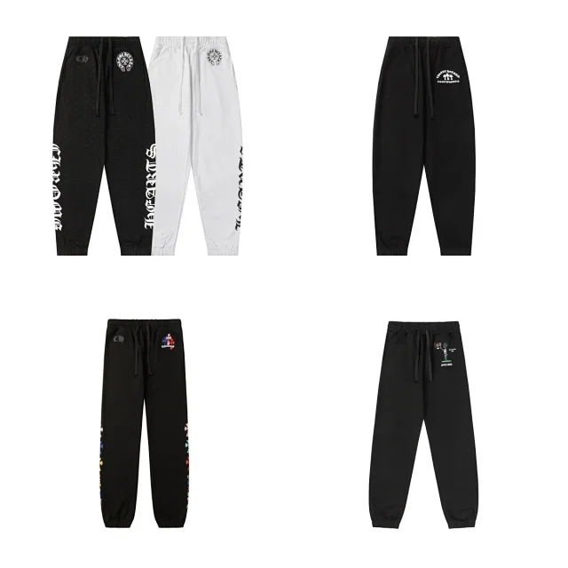 Chrome Hearts Trousers Drawstring jogger sweatpants with graphic prints product detail image 2