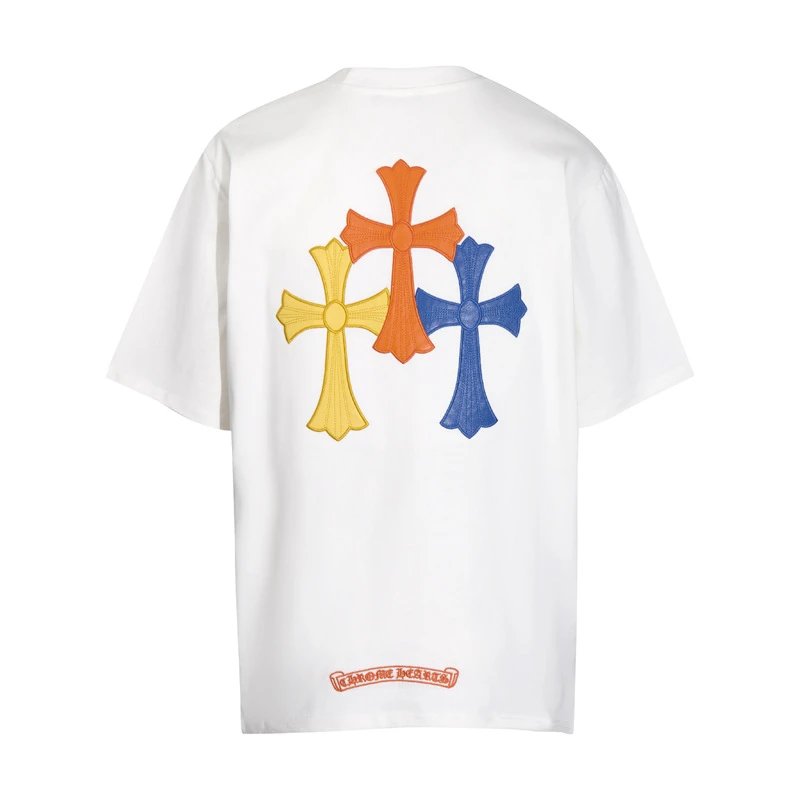 Chrome Hearts Triple Cross Colorblock Tee White