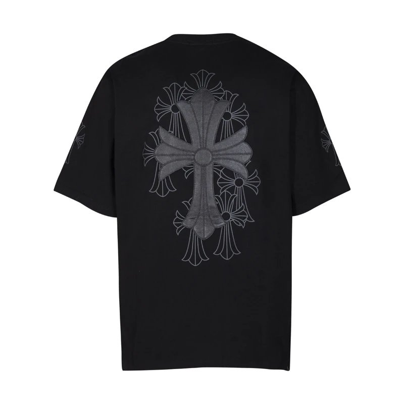 Chrome Hearts Fleur Cross Embroidered Tee Black