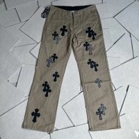 Khaki patchwork leather