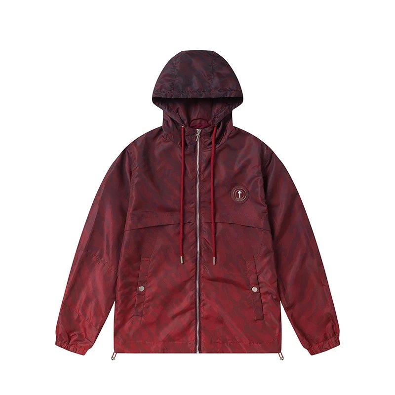 Trapspar Windbreaker Jacket Royal Blue Outerwear - 13