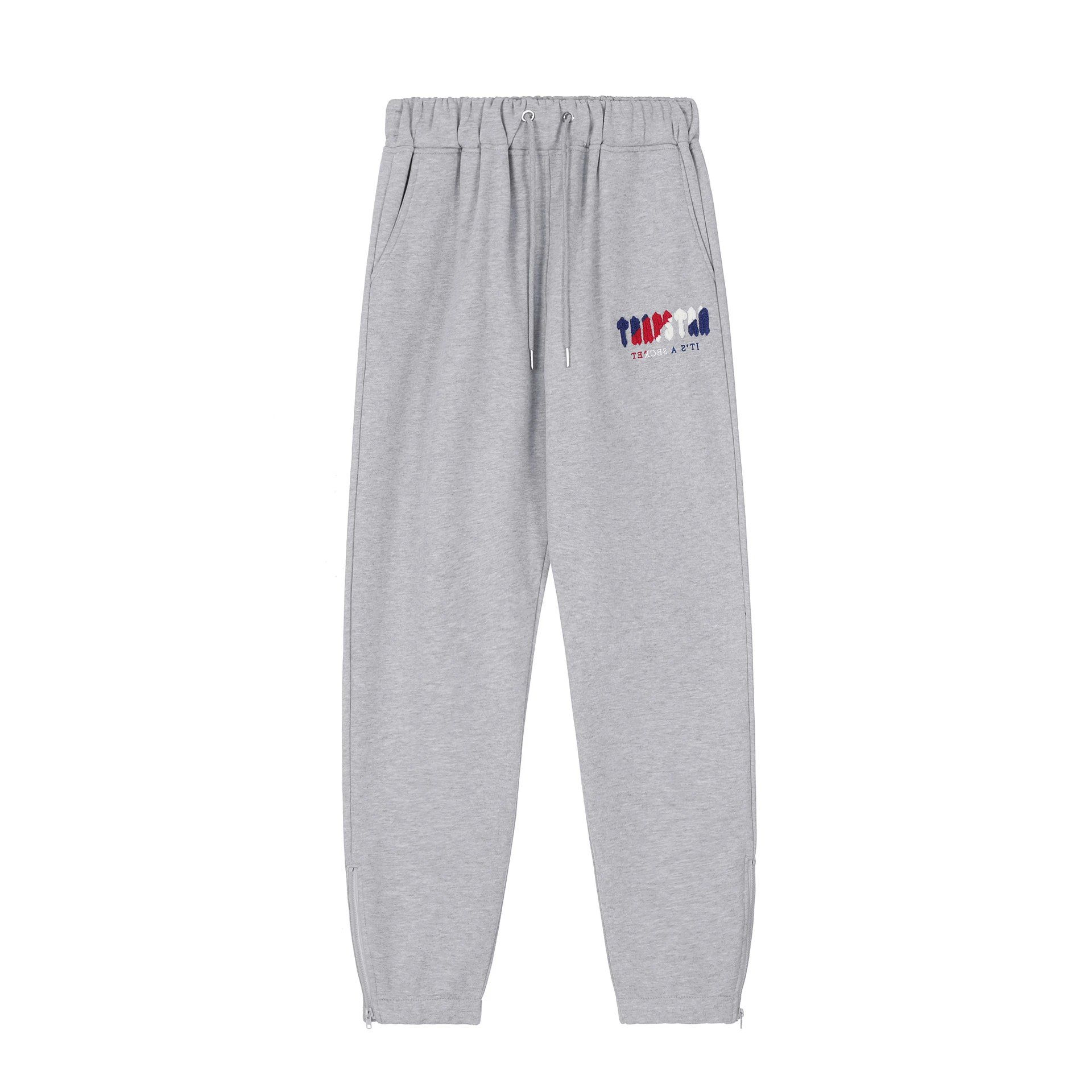 Trapstar Chenille Script Sweatpants Grey Red Blue
