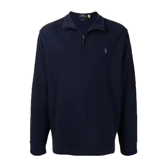 【 DX19 】 Retro Half Zipper Hoodie Autumn and Winter New Collection Men's and Women's Loose Embroidered Long Sleeve Collar Hoodie