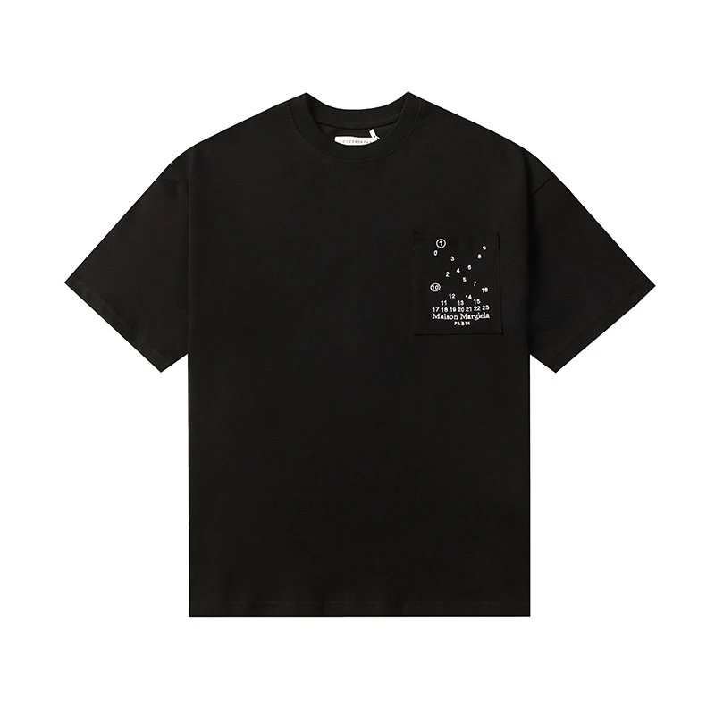Maison Margiela Numbers Pocket Tee Black