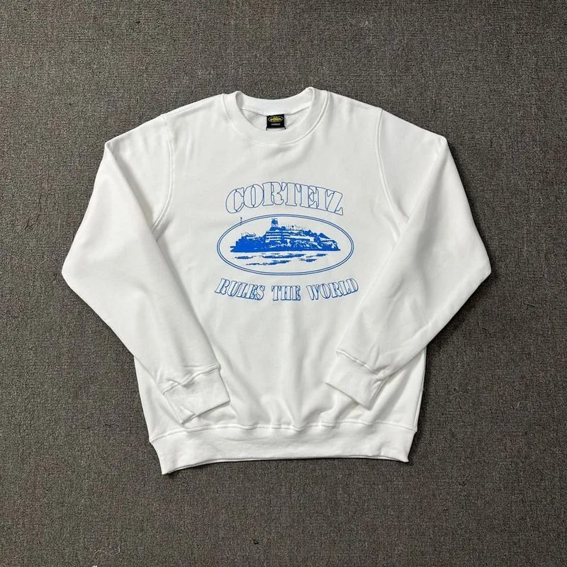 Cortez Rules The World White Graphic Hoodie - 28