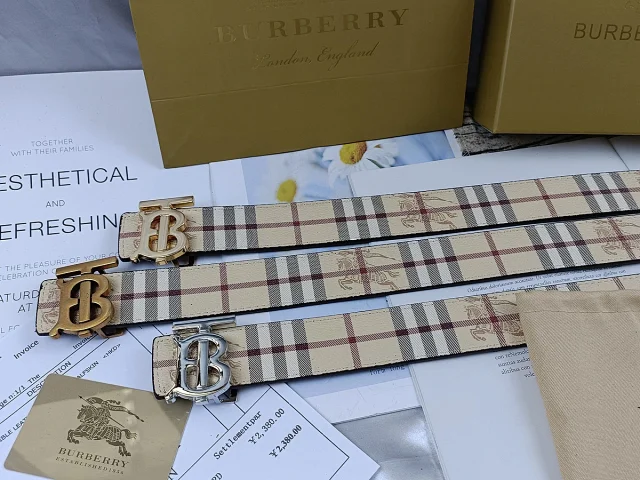 Burberry Belts Check Pattern Equestrian Knight Buckle product detail image 30