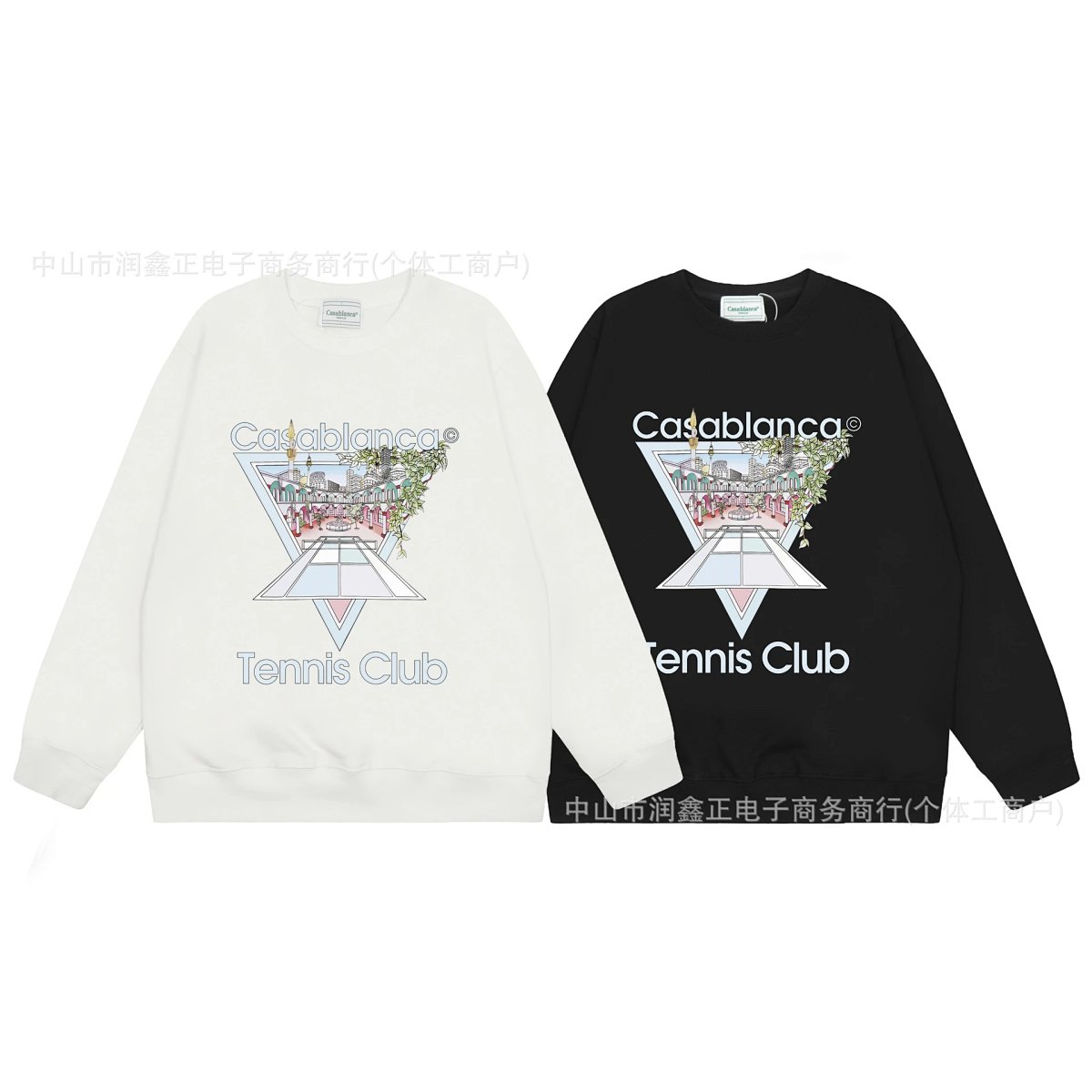 Casablanca Tennis Club Orange Bowl Graphic Hoodie Black product detail 26 in Litbuy spreadsheet finds