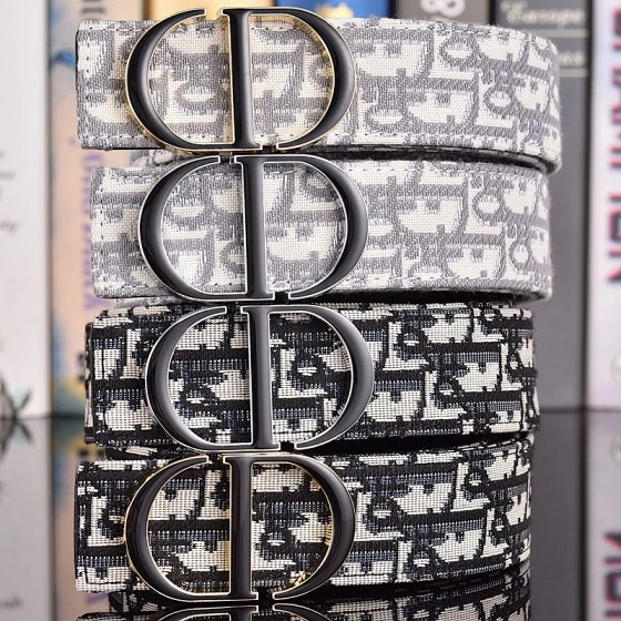 【ABC28-3】New Trend Men's Canvas Genuine Leather Belt – Stylish, Versatile, Simple, and Durable Letter Belt