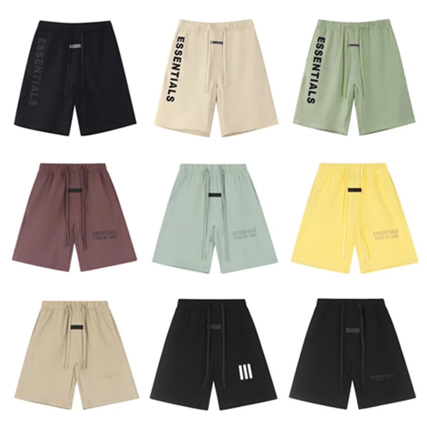 High street loose flocking letter silicone printed drawstring casual shorts for men and women (quality issues, after-sales cycle is 15 days)