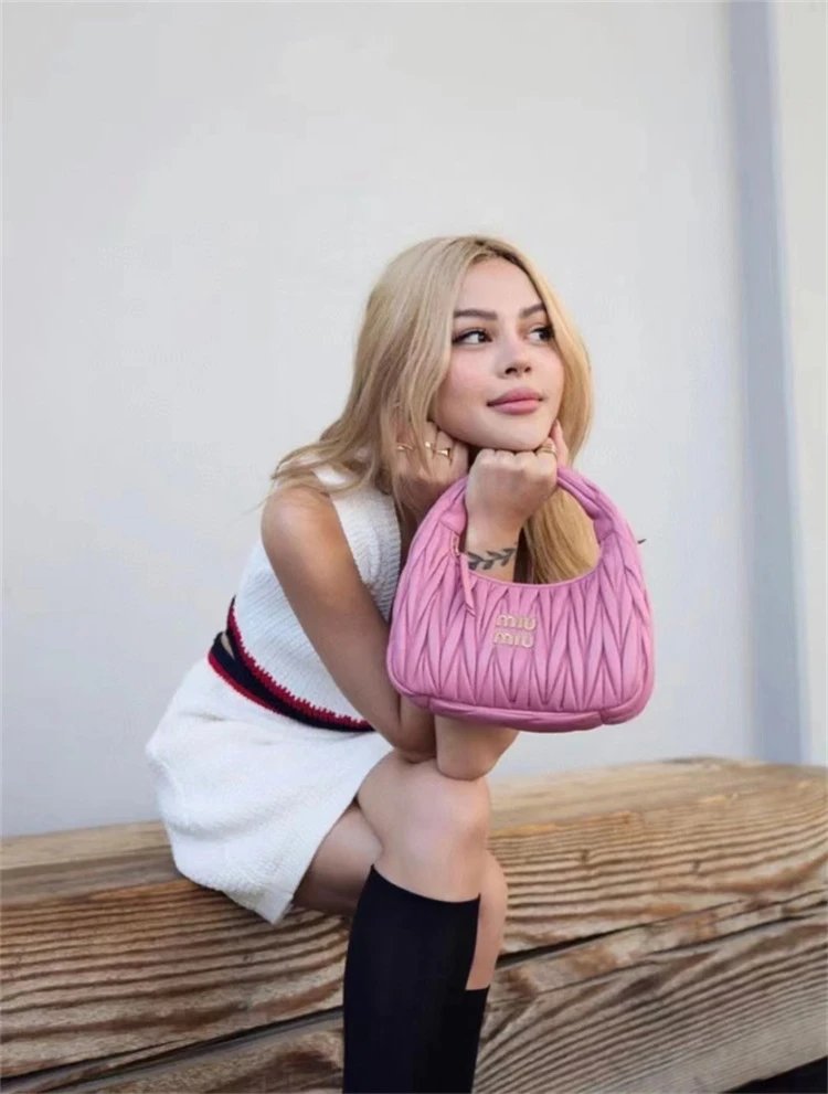 Miu Miu Quilted Hobo Bag Beige Handbag - 3