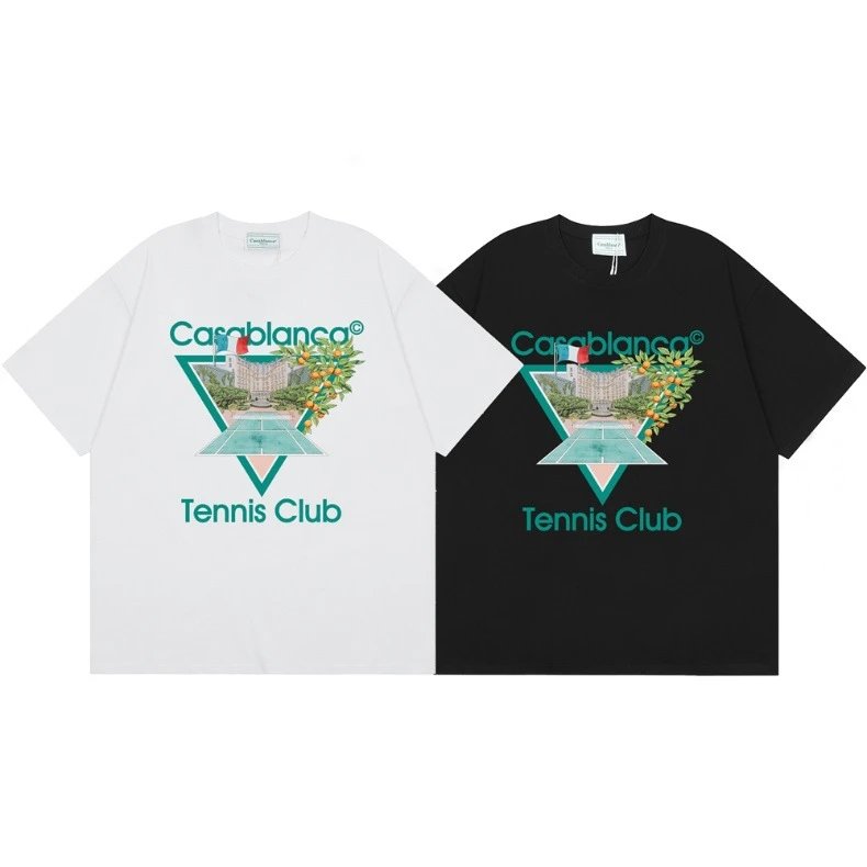 Casablanca Tennis Club Graphic T-Shirt Black - 13