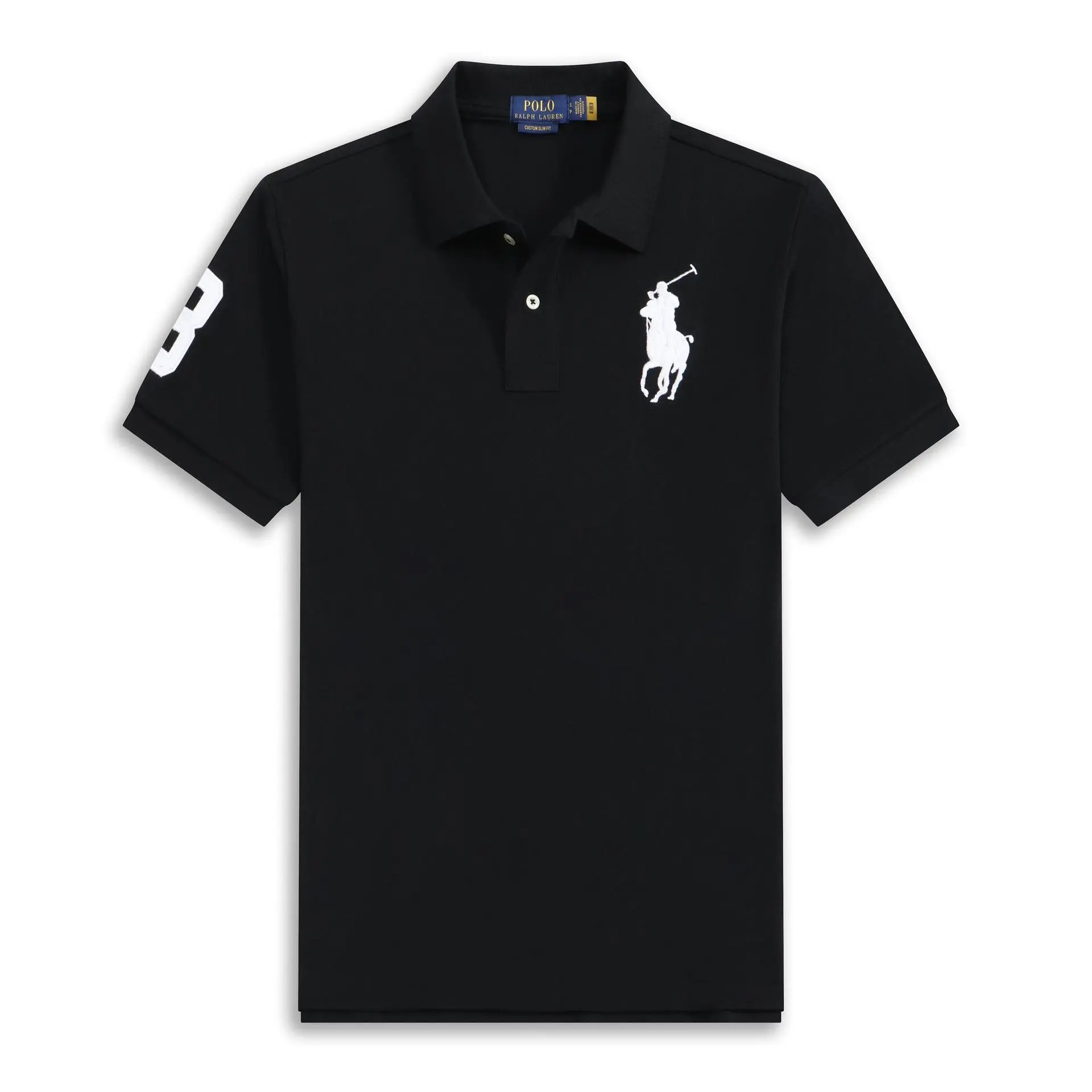 ***19】 Summer men's collar embroidered short sleeved T-shirt made of pure cotton***