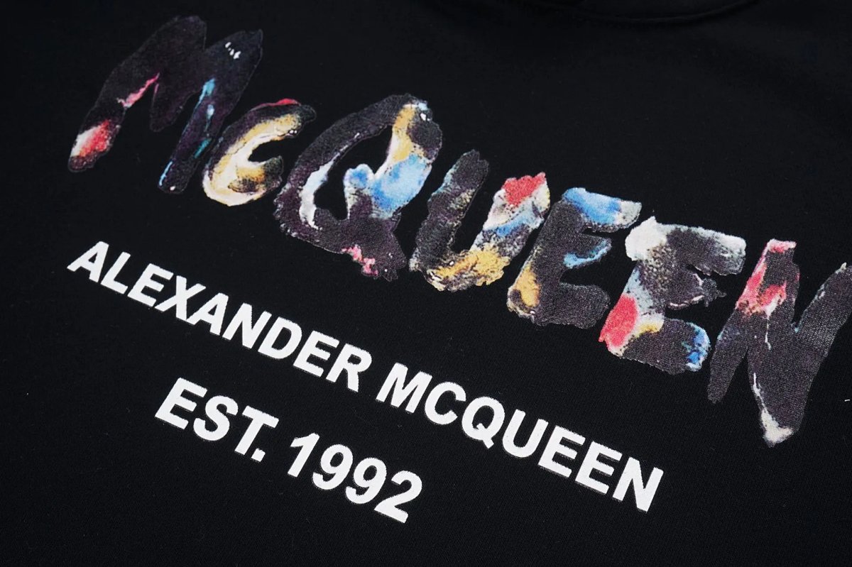 Alexander McQueen Glitter Logo Black T-Shirt product detail 23 in Litbuy spreadsheet finds
