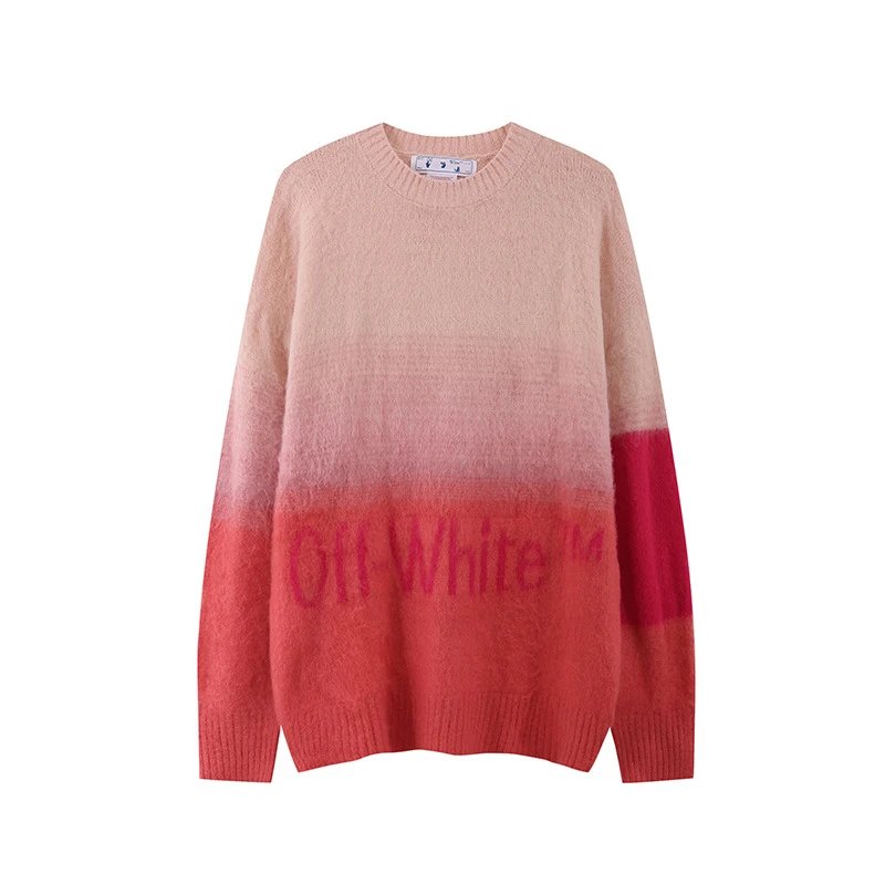 Off-White Gradient Mohair Sweater Pink Multicolor - 24