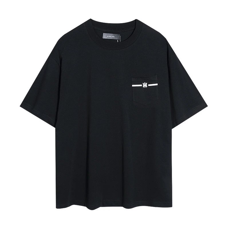Amiri MA Logo Pocket Tee Black