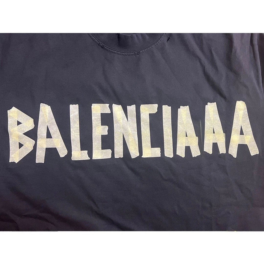 Balenciaga Distressed Logo Long-Sleeve T-Shirt Black - 5